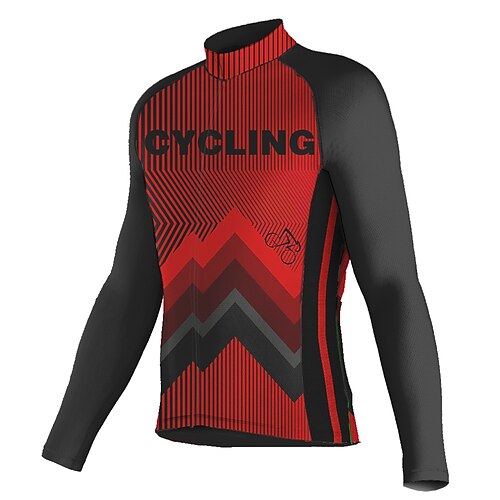 21Grams Men's Cycling Jersey Long Sleeve Bike Top with 3 Rear Pockets Mountain Bike MTB Road Bike Cycling Breathable Quick Dry Moisture Wicking Reflective Strips Red Polyester Spandex Sports Clothing
21Grams Men's Cycling Jersey Long Sleeve Bike Top with 3 Rear Pockets Mountain Bike MTB Road Bike Cycling Breathable Quick Dry Moisture Wicking Reflective Strips Red Polyester Spandex Sports Clothing