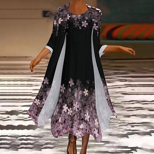 Mulheres Conjunto de vestido Vestido De Duas Peças Vestido Longo Vestido Maxi Roxo Manga Longa Bloco de cor Imprimir Verão Primavera Gola Redonda Férias Roupa de inverno Vestido de outono Ajuste Largo
Mulheres Conjunto de vestido Vestido De Duas Peças Vestido Longo Vestido Maxi Roxo Manga Longa Bloco de cor Imprimir Verão Primavera Gola Redonda Férias Roupa de inverno Vestido de outono Ajuste Largo