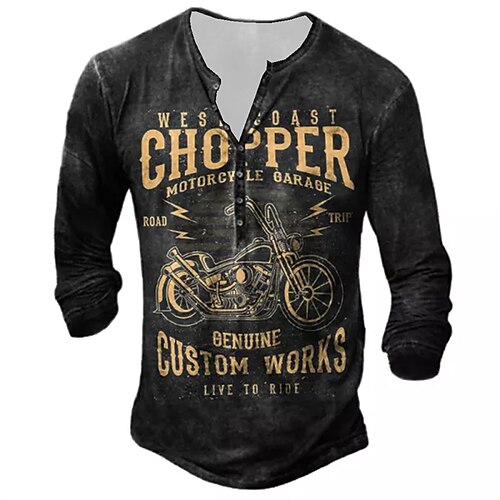 Men's T shirt Tee Henley Shirt Tee Graphic Letter Henley Black Long Sleeve 3D Print Plus Size Outdoor Daily Button-Down Print Tops Basic Designer Classic Comfortable / Sports
Men's T shirt Tee Henley Shirt Tee Graphic Letter Henley Black Long Sleeve 3D Print Plus Size Outdoor Daily Button-Down Print Tops Basic Designer Classic Comfortable / Sports