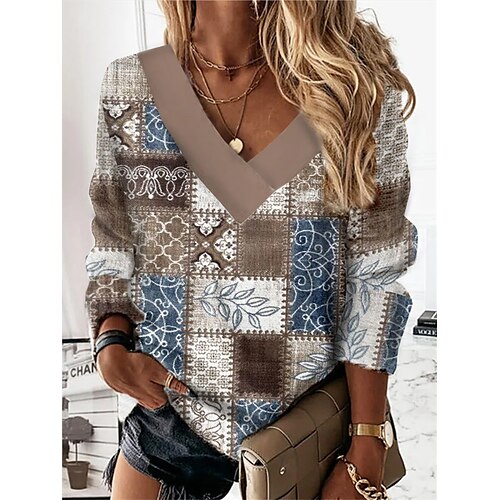 Women's Sweatshirt Pullover V Neck Flower Patchwork Print Casual Daily 3D Print Sportswear Casual Clothing Apparel Hoodies Sweatshirts Loose Fit Green Blue
Women's Sweatshirt Pullover V Neck Flower Patchwork Print Casual Daily 3D Print Sportswear Casual Clothing Apparel Hoodies Sweatshirts Loose Fit Green Blue