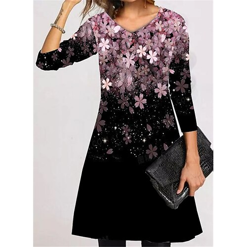 Women's Casual Dress T Shirt Dress Tee Dress Short Mini Dress Purple Long Sleeve Floral Pocket Print Fall Winter V Neck Vacation Casual 2022 S M L XL XXL 3XL
Women's Casual Dress T Shirt Dress Tee Dress Short Mini Dress Purple Long Sleeve Floral Pocket Print Fall Winter V Neck Vacation Casual 2022 S M L XL XXL 3XL