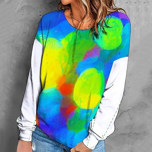 Women's Sweatshirt Pullover Retro Green Graphic Geometric Tie Dye Casual Round Neck Long Sleeve S M L XL 2XL 3XL / Winter
Women's Sweatshirt Pullover Retro Green Graphic Geometric Tie Dye Casual Round Neck Long Sleeve S M L XL 2XL 3XL / Winter