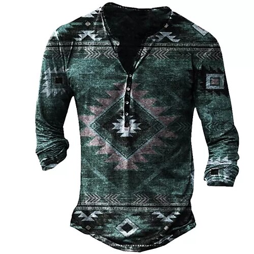 Men's T shirt Tee Henley Shirt Tee Graphic Henley Green 3D Print Plus Size Outdoor Daily Long Sleeve Button-Down Print Clothing Apparel Basic Designer Classic Comfortable / Sports
Men's T shirt Tee Henley Shirt Tee Graphic Henley Green 3D Print Plus Size Outdoor Daily Long Sleeve Button-Down Print Clothing Apparel Basic Designer Classic Comfortable / Sports