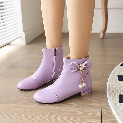 Girls' Boots Princess Shoes Daily PU Princess Shoes Big Kids(7years ) Daily Crystals / Rhinestones White Black Purple Fall Winter / Booties / Ankle Boots
Girls' Boots Princess Shoes Daily PU Princess Shoes Big Kids(7years ) Daily Crystals / Rhinestones White Black Purple Fall Winter / Booties / Ankle Boots