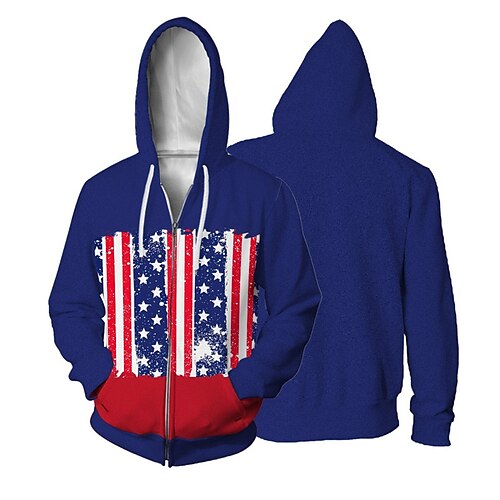 Men's Unisex Full Zip Hoodie Jacket Blue Hooded Graphic Prints National Flag Zipper Print Sports & Outdoor Daily Sports 3D Print Streetwear Designer Casual Spring & Fall Clothing Apparel Hoodies
Men's Unisex Full Zip Hoodie Jacket Blue Hooded Graphic Prints National Flag Zipper Print Sports & Outdoor Daily Sports 3D Print Streetwear Designer Casual Spring & Fall Clothing Apparel Hoodies