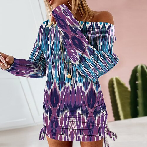 Women's Sweatshirt Pullover One Shoulder Tie Dye Print Casual Streetwear 3D Print Active Streetwear Long Clothing Apparel Hoodies Sweatshirts Purple
Women's Sweatshirt Pullover One Shoulder Tie Dye Print Casual Streetwear 3D Print Active Streetwear Long Clothing Apparel Hoodies Sweatshirts Purple