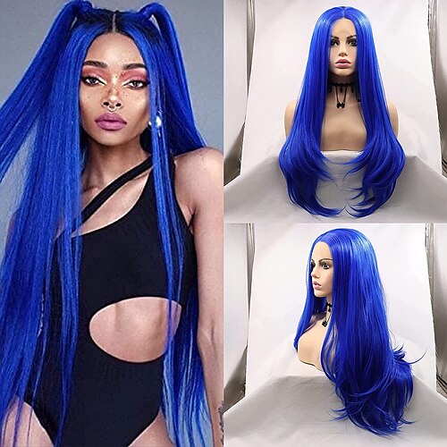 Blue Synthetic Lace Front Wigs Narutal Straight Lace Wigs for Women Replacement Wigs Heat Resistant for Cosplay Daily Wear Natural Looking
Blue Synthetic Lace Front Wigs Narutal Straight Lace Wigs for Women Replacement Wigs Heat Resistant for Cosplay Daily Wear Natural Looking