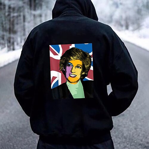 Men's Hoodie Black Hooded Graphic Print Person Sports & Outdoor Streetwear Cool Designer Casual Winter Fall Clothing Apparel Queen of England Hoodies Sweatshirts Long Sleeve / Spring
Men's Hoodie Black Hooded Graphic Print Person Sports & Outdoor Streetwear Cool Designer Casual Winter Fall Clothing Apparel Queen of England Hoodies Sweatshirts Long Sleeve / Spring