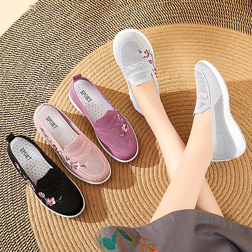 Women's Slip-Ons Daily Comfort Shoes Summer Embroidery Flat Heel Round Toe Casual Synthetics Loafer Solid Colored Embroidered G-SK3 pink G-SK3 gray G-SK3 Purple
Women's Slip-Ons Daily Comfort Shoes Summer Embroidery Flat Heel Round Toe Casual Synthetics Loafer Solid Colored Embroidered G-SK3 pink G-SK3 gray G-SK3 Purple