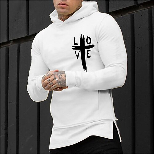 Men's Pullover Hoodie Sweatshirt Hooded Graphic Letter Print Sports Outdoor Daily Sports Hot Stamping Basic Cool Designer Clothing Apparel Hoodies Sweatshirts Long Sleeve White / Spring / Fall
Men's Pullover Hoodie Sweatshirt Hooded Graphic Letter Print Sports Outdoor Daily Sports Hot Stamping Basic Cool Designer Clothing Apparel Hoodies Sweatshirts Long Sleeve White / Spring / Fall