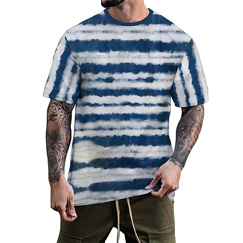 Men's Unisex T shirt Tee Striped Graphic Prints Crew Neck Blue 3D Print Outdoor Street Short Sleeve Print Clothing Apparel Sports Designer Casual Big and Tall / Summer / Summer
Men's Unisex T shirt Tee Striped Graphic Prints Crew Neck Blue 3D Print Outdoor Street Short Sleeve Print Clothing Apparel Sports Designer Casual Big and Tall / Summer / Summer