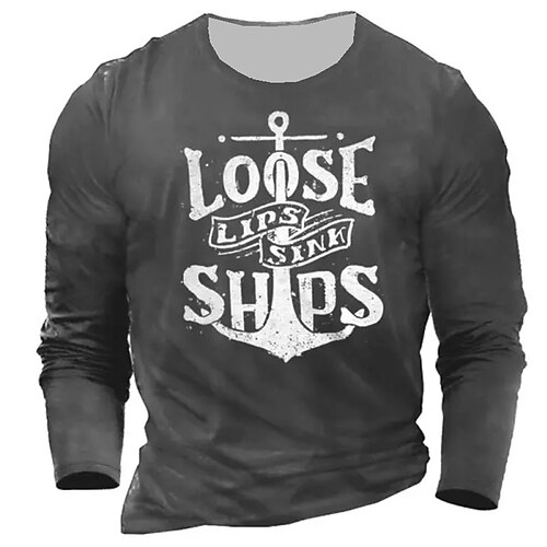 Men's Unisex T shirt Tee Letter Graphic Prints Crew Neck Army Green Dark Gray Navy Blue Black 3D Print Outdoor Street Long Sleeve Print Clothing Apparel Basic Sports Designer Casual
Men's Unisex T shirt Tee Letter Graphic Prints Crew Neck Army Green Dark Gray Navy Blue Black 3D Print Outdoor Street Long Sleeve Print Clothing Apparel Basic Sports Designer Casual