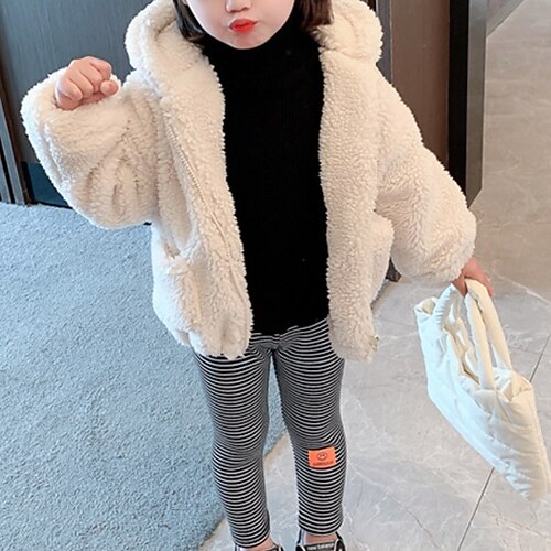 Kids Girls' Coat Outerwear Plain Coat School Active Cute Brown White 2-6 Years
Kids Girls' Coat Outerwear Plain Coat School Active Cute Brown White 2-6 Years