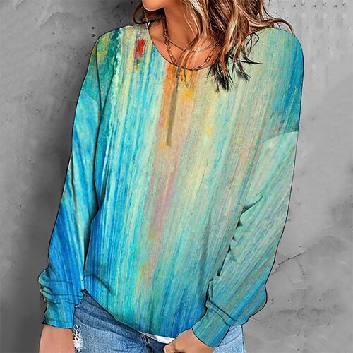 Women's Sweatshirt Pullover Retro Blue Graphic Geometric Tie Dye Casual Round Neck Long Sleeve S M L XL 2XL 3XL / Winter
Women's Sweatshirt Pullover Retro Blue Graphic Geometric Tie Dye Casual Round Neck Long Sleeve S M L XL 2XL 3XL / Winter