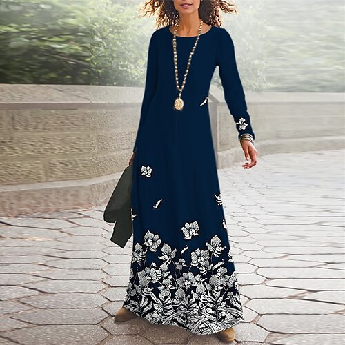 Women's Casual Dress Swing Dress Long Dress Maxi Dress Wine Navy Blue Long Sleeve Floral Pocket Winter Fall Autumn V Neck Winter Dress Fall Dress 2022 S M L XL XXL 3XL
Women's Casual Dress Swing Dress Long Dress Maxi Dress Wine Navy Blue Long Sleeve Floral Pocket Winter Fall Autumn V Neck Winter Dress Fall Dress 2022 S M L XL XXL 3XL