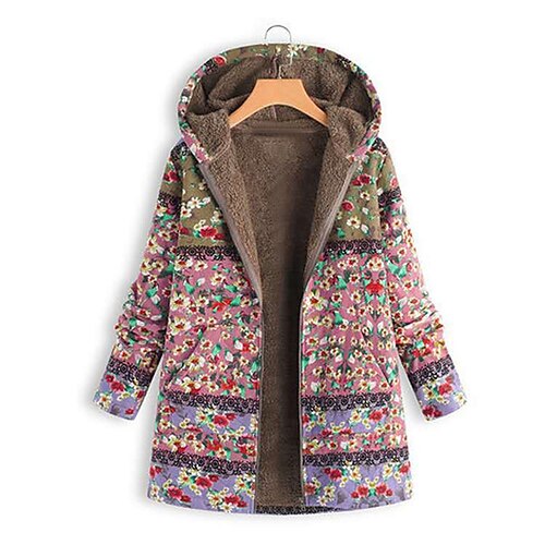 Women's Winter Jacket Sherpa jacket Fleece Jacket Warm Breathable Outdoor Daily Wear Vacation Going out Pocket Print Zipper Hoodie Active Lady Retro Comfortable Flower Regular Fit Outerwear Long
Women's Winter Jacket Sherpa jacket Fleece Jacket Warm Breathable Outdoor Daily Wear Vacation Going out Pocket Print Zipper Hoodie Active Lady Retro Comfortable Flower Regular Fit Outerwear Long