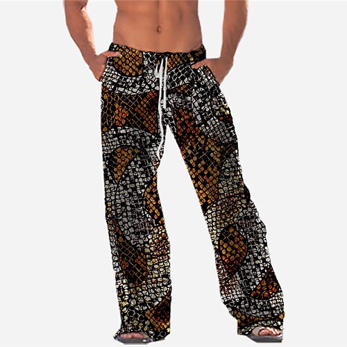 Men's Trousers Beach Pants Pocket Drawstring Elastic Waist Graphic Prints Comfort Breathable Casual Daily Holiday Streetwear Designer Yellow / Elasticity
Men's Trousers Beach Pants Pocket Drawstring Elastic Waist Graphic Prints Comfort Breathable Casual Daily Holiday Streetwear Designer Yellow / Elasticity