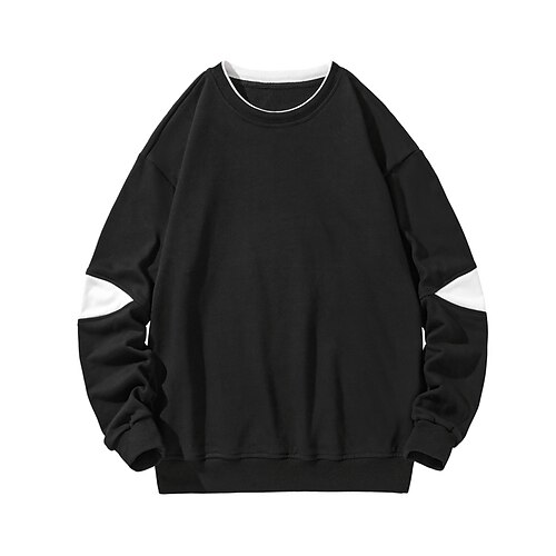 Men's Sweatshirt Crew Neck Solid Color Patchwork Casual Daily Designer Casual Harajuku Clothing Apparel Hoodies Sweatshirts Long Sleeve Loose Fit Green Blue / Spring
Men's Sweatshirt Crew Neck Solid Color Patchwork Casual Daily Designer Casual Harajuku Clothing Apparel Hoodies Sweatshirts Long Sleeve Loose Fit Green Blue / Spring
