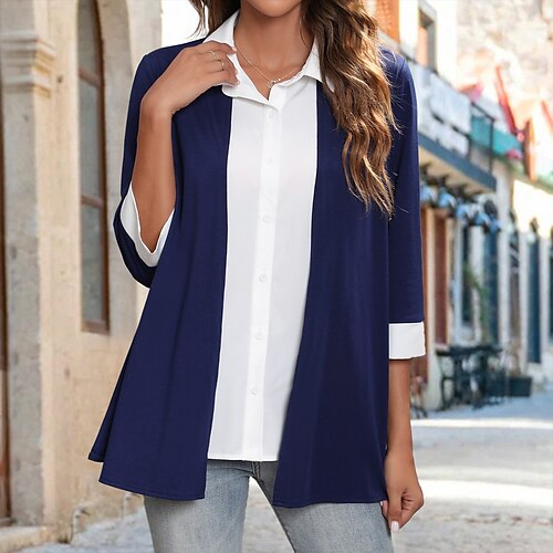 Women's Shirt Plain Casual Weekend Shirt Shrugs Long Sleeve V Neck Streetwear Green Blue Army Green S
Women's Shirt Plain Casual Weekend Shirt Shrugs Long Sleeve V Neck Streetwear Green Blue Army Green S