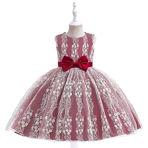 Kids Girls' Dress Jacquard Knee-length Dress Party Mesh Sleeveless Cute Dress 3-10 Years Wine
Kids Girls' Dress Jacquard Knee-length Dress Party Mesh Sleeveless Cute Dress 3-10 Years Wine
