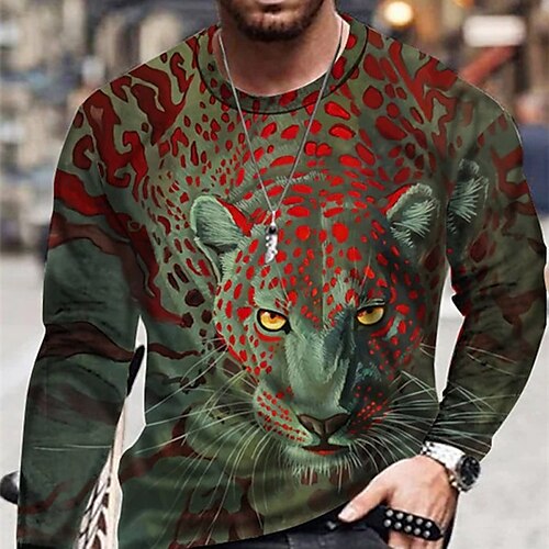 Men's Unisex T shirt Tee Animal Graphic Prints Crew Neck Dark Gray 3D Print Outdoor Street Long Sleeve Print Clothing Apparel Basic Sports Casual Classic
Men's Unisex T shirt Tee Animal Graphic Prints Crew Neck Dark Gray 3D Print Outdoor Street Long Sleeve Print Clothing Apparel Basic Sports Casual Classic