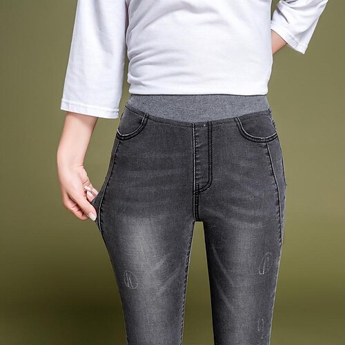 Dame Mager Bukser Jeans Denimstoff Lyseblå Svart Mørkeblå Høy Midje Mote Fritid Lounge Kontor Daglig Høy Elastisitet Full lengde S M L XL XXL
Dame Mager Bukser Jeans Denimstoff Lyseblå Svart Mørkeblå Høy Midje Mote Fritid Lounge Kontor Daglig Høy Elastisitet Full lengde S M L XL XXL