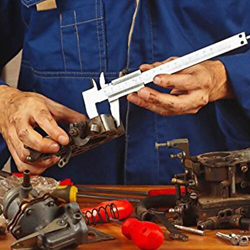 Vernier Calipers 6 Stainless Steel Non Digital Caliper 0-6Inch/0-150mm Manual Micrometer Caliper 0.02mm/0.001 High Precision Caliper Durable Slide Caliper Measuring Tool
Vernier Calipers 6 Stainless Steel Non Digital Caliper 0-6Inch/0-150mm Manual Micrometer Caliper 0.02mm/0.001 High Precision Caliper Durable Slide Caliper Measuring Tool