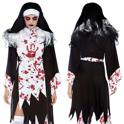 Zombie Nun Priestess Outfits Party Costume Adults Women's Cosplay Halloween Halloween Festival / Holiday Polyester Black Women's Easy Carnival Costumes / Dress / Headpiece / Apron
Zombie Nun Priestess Outfits Party Costume Adults Women's Cosplay Halloween Halloween Festival / Holiday Polyester Black Women's Easy Carnival Costumes / Dress / Headpiece / Apron