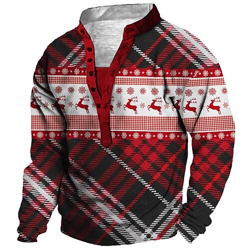 Men's Unisex Sweatshirt Pullover Button Up Hoodie Graphic Prints Reindeer Print Christmas Casual Daily 3D Print Streetwear Designer Casual Clothing Apparel Hoodies Sweatshirts Long Sleeve Red
Men's Unisex Sweatshirt Pullover Button Up Hoodie Graphic Prints Reindeer Print Christmas Casual Daily 3D Print Streetwear Designer Casual Clothing Apparel Hoodies Sweatshirts Long Sleeve Red