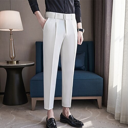 Men's Dress Pants Chinos Trousers Pocket Solid Colored Comfort Soft Office Business Daily Chic & Modern Formal White Black Micro-elastic / Spring
Men's Dress Pants Chinos Trousers Pocket Solid Colored Comfort Soft Office Business Daily Chic & Modern Formal White Black Micro-elastic / Spring