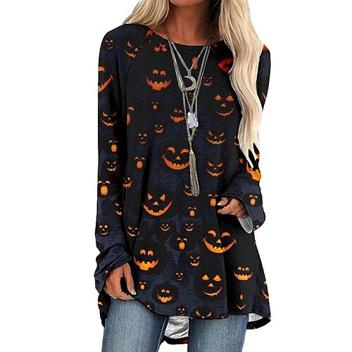 Women's Casual Dress T Shirt Dress Tee Dress Short Mini Dress Black Long Sleeve Pumpkin Print Fall Winter Crew Neck Stylish Casual 2022 2XS XS S M L XL 2XL 3XL 4XL / Cotton
Women's Casual Dress T Shirt Dress Tee Dress Short Mini Dress Black Long Sleeve Pumpkin Print Fall Winter Crew Neck Stylish Casual 2022 2XS XS S M L XL 2XL 3XL 4XL / Cotton