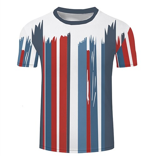 Men's Unisex T shirt Tee Striped Graphic Prints Crew Neck Blue Yellow Red 3D Print Outdoor Street Short Sleeve Print Clothing Apparel Sports Designer Casual Big and Tall / Summer / Summer
Men's Unisex T shirt Tee Striped Graphic Prints Crew Neck Blue Yellow Red 3D Print Outdoor Street Short Sleeve Print Clothing Apparel Sports Designer Casual Big and Tall / Summer / Summer
