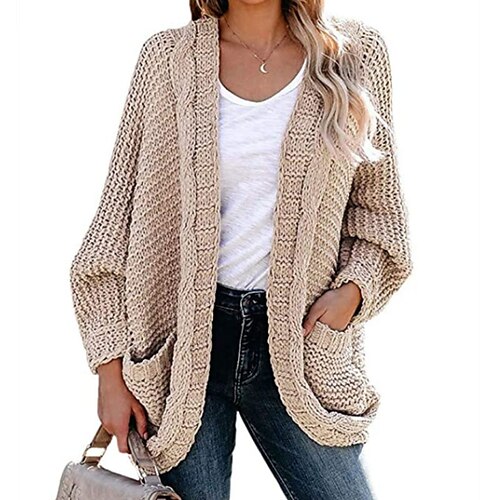 Damen Strickjacke Strickwaren Gedrehtes Stricken Tasche Strick Einfarbig V Ausschnitt Stilvoll Casual Täglich Festtage Winter Herbst Grün Purpur Pudriges Rosa S / Langarm / Regular Fit / Ausgehen
Damen Strickjacke Strickwaren Gedrehtes Stricken Tasche Strick Einfarbig V Ausschnitt Stilvoll Casual Täglich Festtage Winter Herbst Grün Purpur Pudriges Rosa S / Langarm / Regular Fit / Ausgehen