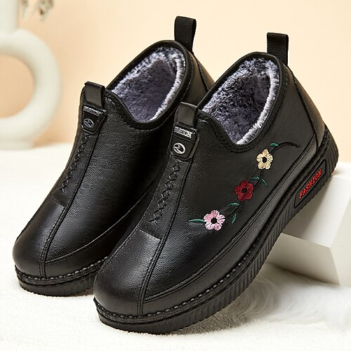 Women's Boots Daily Comfort Shoes Booties Ankle Boots Winter Embroidery Flower Flat Heel Round Toe Casual PU Leather Loafer Solid Colored Embroidered GM-M231 black GM-M231 red
Women's Boots Daily Comfort Shoes Booties Ankle Boots Winter Embroidery Flower Flat Heel Round Toe Casual PU Leather Loafer Solid Colored Embroidered GM-M231 black GM-M231 red