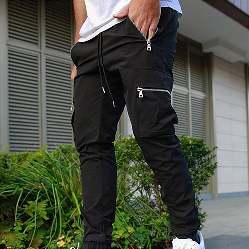 Men's Joggers Trousers Casual Pants Drawstring Elastic Waist Multi Pocket Solid Color Comfort Breathable Casual Daily Streetwear Sports Fashion ArmyGreen Black Micro-elastic / Elasticity
Men's Joggers Trousers Casual Pants Drawstring Elastic Waist Multi Pocket Solid Color Comfort Breathable Casual Daily Streetwear Sports Fashion ArmyGreen Black Micro-elastic / Elasticity