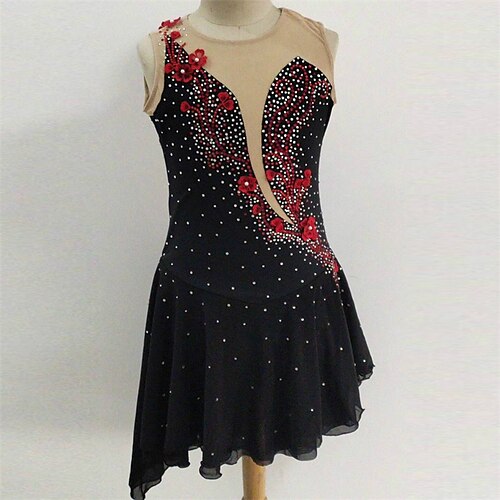 Figure Skating Dress Women's Girls' Ice Skating Dress Black Spandex High Elasticity Training Competition Skating Wear Handmade Crystal / Rhinestone Sleeveless Ice Skating Figure Skating / Winter
Figure Skating Dress Women's Girls' Ice Skating Dress Black Spandex High Elasticity Training Competition Skating Wear Handmade Crystal / Rhinestone Sleeveless Ice Skating Figure Skating / Winter