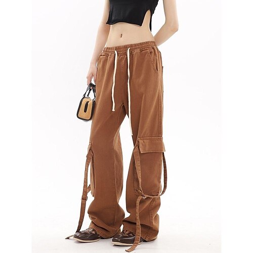 Women's Cargo Pants Pants Trousers Cotton Blend Green Brown Low Waist Fashion Casual Office Daily Baggy Micro-elastic Full Length M L XL 2XL / Loose Fit
Women's Cargo Pants Pants Trousers Cotton Blend Green Brown Low Waist Fashion Casual Office Daily Baggy Micro-elastic Full Length M L XL 2XL / Loose Fit