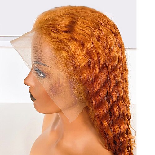 Unprocessed Brazilian Virgin Human Hair Orange Lace Front Wig Curly Wig with Baby Hair For Black Women
Unprocessed Brazilian Virgin Human Hair Orange Lace Front Wig Curly Wig with Baby Hair For Black Women