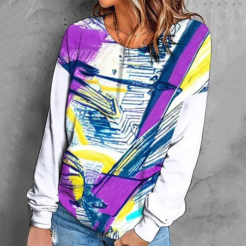 Women's Sweatshirt Pullover Retro White Graphic Geometric Tie Dye Casual Round Neck Long Sleeve S M L XL 2XL 3XL / Winter
Women's Sweatshirt Pullover Retro White Graphic Geometric Tie Dye Casual Round Neck Long Sleeve S M L XL 2XL 3XL / Winter