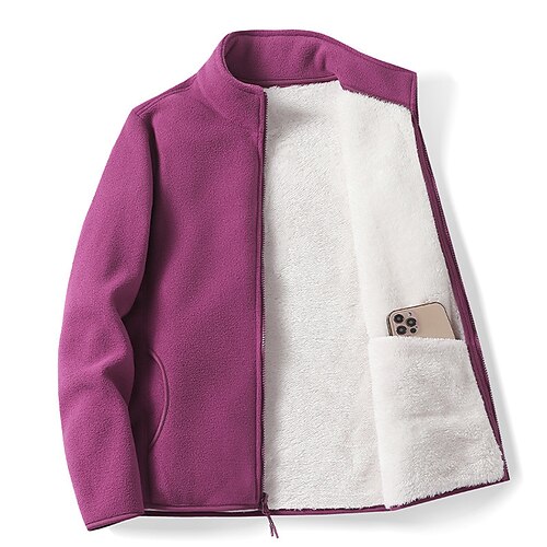 Women's Running Jacket Fleece Jacket Full Zip Long Sleeve Top Athletic Athleisure Winter Fleece Thermal Warm Windproof Breathable Running Jogging Training Sportswear Activewear Solid Colored Violet
Women's Running Jacket Fleece Jacket Full Zip Long Sleeve Top Athletic Athleisure Winter Fleece Thermal Warm Windproof Breathable Running Jogging Training Sportswear Activewear Solid Colored Violet