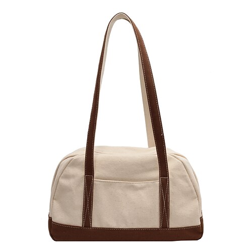 Women's Canvas Bag Shoulder Bag Canvas Zipper Solid Color Shopping Going out Dark Blue Red Coffee
Women's Canvas Bag Shoulder Bag Canvas Zipper Solid Color Shopping Going out Dark Blue Red Coffee
