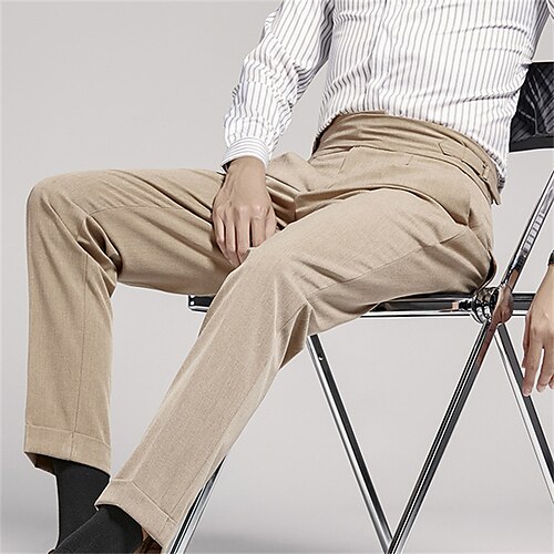 Men's Dress Pants Chinos Trousers Pocket Solid Color Comfort Breathable Business Casual Daily Retro Vintage Formal Black Khaki Stretchy
Men's Dress Pants Chinos Trousers Pocket Solid Color Comfort Breathable Business Casual Daily Retro Vintage Formal Black Khaki Stretchy