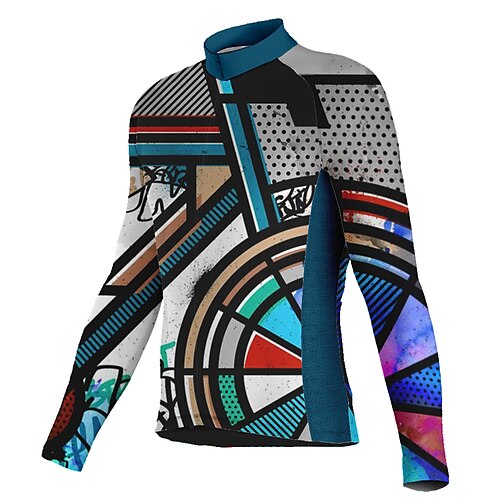 21Grams Men's Cycling Jersey Long Sleeve Bike Top with 3 Rear Pockets Mountain Bike MTB Road Bike Cycling Breathable Quick Dry Moisture Wicking Reflective Strips Blue Geometic Polyester Spandex Sports
21Grams Men's Cycling Jersey Long Sleeve Bike Top with 3 Rear Pockets Mountain Bike MTB Road Bike Cycling Breathable Quick Dry Moisture Wicking Reflective Strips Blue Geometic Polyester Spandex Sports