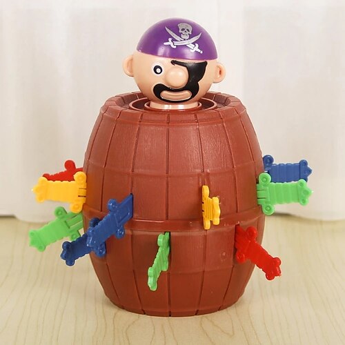 

1 pcs Pirate Barrel Toys Can Pop Up Funny &Novelty Bucket Toy for KidsAdults Random&Decompression Puzzle Game for Party Tricky Spoof Game Lottery Toys for Home Game
