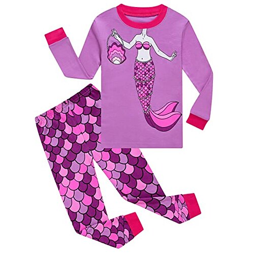 2 Pieces Kids Girls' T-shirt & Pants T-shirtSet Clothing Set Outfit Animal Mermaid Long Sleeve Print Set Outdoor Fashion Daily Comfort Winter Fall 3-12 Years Purple
2 Pieces Kids Girls' T-shirt & Pants T-shirtSet Clothing Set Outfit Animal Mermaid Long Sleeve Print Set Outdoor Fashion Daily Comfort Winter Fall 3-12 Years Purple