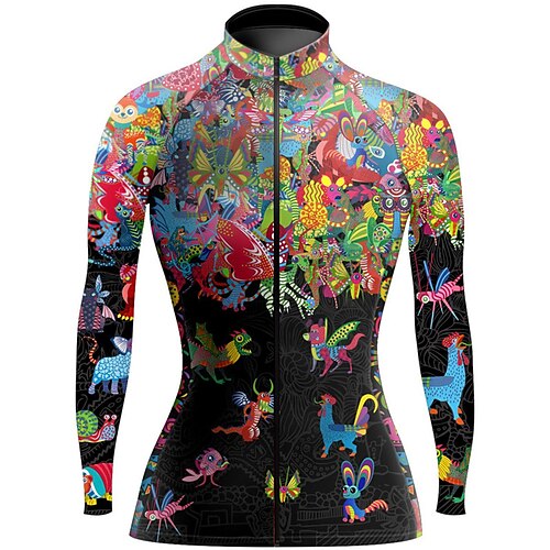 21Grams Women's Cycling Jersey Long Sleeve Bike Top with 3 Rear Pockets Mountain Bike MTB Road Bike Cycling Quick Dry Moisture Wicking Black Floral Botanical Mexico Spandex Sports Clothing Apparel
21Grams Women's Cycling Jersey Long Sleeve Bike Top with 3 Rear Pockets Mountain Bike MTB Road Bike Cycling Quick Dry Moisture Wicking Black Floral Botanical Mexico Spandex Sports Clothing Apparel