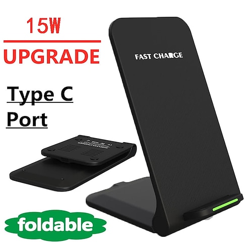 

15W Wireless Charger Stand Pad For iPhone 13 12 11 Pro X XS Max XR 8 Plus Samsung S21 S9 Induction Qi Fast Charging Dock Station
