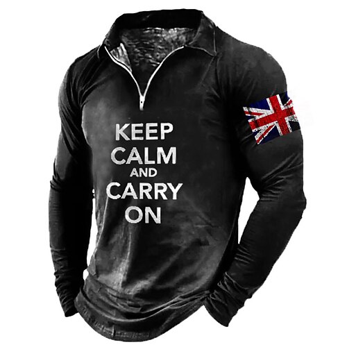 Men's Collar Polo Shirt Golf Shirt Letter National Flag Turndown Black 3D Print Outdoor Street Long Sleeve Zipper Print Clothing Apparel Fashion Designer Casual Breathable 
Men's Collar Polo Shirt Golf Shirt Letter National Flag Turndown Black 3D Print Outdoor Street Long Sleeve Zipper Print Clothing Apparel Fashion Designer Casual Breathable