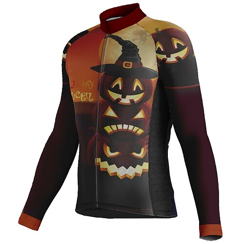 21Grams Men's Cycling Jersey Long Sleeve Bike Top with 3 Rear Pockets Mountain Bike MTB Road Bike Cycling Breathable Quick Dry Moisture Wicking Reflective Strips Orange Graphic Halloween Polyester
21Grams Men's Cycling Jersey Long Sleeve Bike Top with 3 Rear Pockets Mountain Bike MTB Road Bike Cycling Breathable Quick Dry Moisture Wicking Reflective Strips Orange Graphic Halloween Polyester