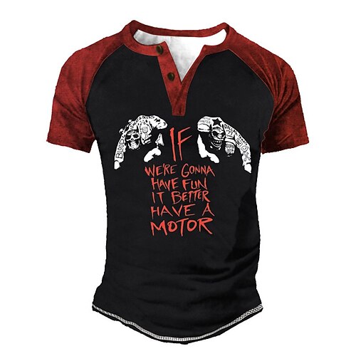 Men's T shirt Tee Henley Shirt Tee Graphic Color Block Skull Henley Red Short Sleeve 3D Print Plus Size Outdoor Daily Patchwork Button-Down Tops Basic Designer Casual Classic / Summer / Summer
Men's T shirt Tee Henley Shirt Tee Graphic Color Block Skull Henley Red Short Sleeve 3D Print Plus Size Outdoor Daily Patchwork Button-Down Tops Basic Designer Casual Classic / Summer / Summer